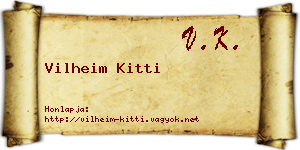Vilheim Kitti névjegykártya